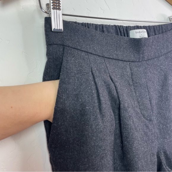 Aritzia Babaton Cohen Wool Cashmere Pleated Slim Straight Trouser Pants Size 2 - Picture 9 of 16